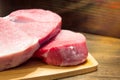 Fresh and juicy marbled beef steak. Purchase in the meat Department. Royalty Free Stock Photo