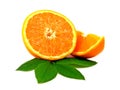 Fresh juicy orange pieces Royalty Free Stock Photo