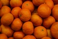 Fresh juicy oranges on local farmers market place Royalty Free Stock Photo