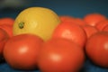 Fresh Juicy Lemon in between Clementine / easy-peelers