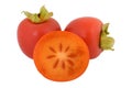 Fresh juicy persimmon fruit