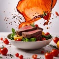 Fresh juicy roast beef Royalty Free Stock Photo