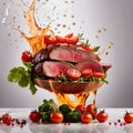 Fresh juicy roast beef Royalty Free Stock Photo