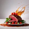 Fresh juicy roast beef Royalty Free Stock Photo