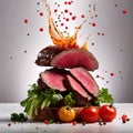 Fresh juicy roast beef Royalty Free Stock Photo