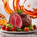 Fresh juicy roast beef Royalty Free Stock Photo