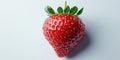 Fresh juicy strawberry with water droplets on smooth surface Royalty Free Stock Photo