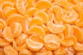 Fresh juicy tangerine segments as background Royalty Free Stock Photo