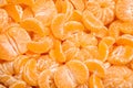 Fresh juicy tangerine segments as background Royalty Free Stock Photo