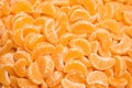 Fresh juicy tangerine segments as background Royalty Free Stock Photo