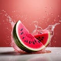 Fresh juicy watermelon slices, ripe fruit