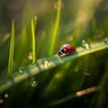 Fresh juicy young grass in droplets of morning 1690445111754 8 Royalty Free Stock Photo