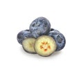 Fresh juisy blueberries isolated on white background Royalty Free Stock Photo