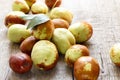 Fresh jujube on wooden table. Unabi fruit Royalty Free Stock Photo