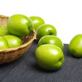 Fresh jujubes . It also called the Chinese green jujube,it is produced in China Taiwan Royalty Free Stock Photo