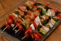 Fresh Kabobs for the grill Royalty Free Stock Photo