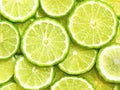 Fresh kaffir lime or bergamot herb fruit slice background Royalty Free Stock Photo