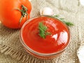 fresh ketchup on wooden background vegetarian nutrition delicious freshness natural