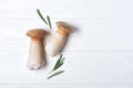 Fresh King Oyster Or Eringi Mushrooms With Rosemary For Gourmet Meal