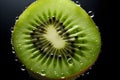 Fresh kiwi background adorned with glistening raindrops Royalty Free Stock Photo