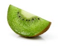 Fresh kiwi cut fruit isolated on white Royalty Free Stock Photo