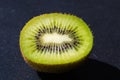 Fresh kiwi cut in half