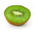 Fresh kiwi fruit cut isolated on white Royalty Free Stock Photo