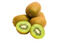 Fresh Kiwi Fruit Isolated on White Royalty Free Stock Photo