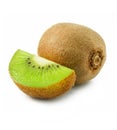 Fresh kiwi fruit isolated on white Royalty Free Stock Photo