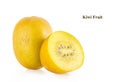 Fresh Kiwi fruit isolated on white background with Clipping Path Royalty Free Stock Photo