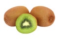 Fresh Kiwi Fruit Isolated on White Royalty Free Stock Photo