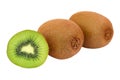 Fresh Kiwi Fruit Isolated on White Royalty Free Stock Photo
