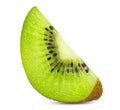 Fresh kiwi fruit slice isolated. Royalty Free Stock Photo