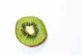 Fresh kiwi fruit slice on white background Royalty Free Stock Photo