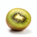 Kiwi Fruit On White Background: Alastair Magnaldo Style With Soft Gradients