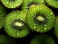 Fresh Kiwi Slices with Water Droplets. Generative AI