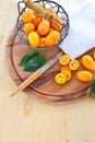 Fresh kumquats Royalty Free Stock Photo