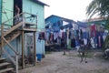 Fresh laundry at Caribbean village