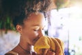 That fresh laundry smell is worth it stock photo Royalty Free Stock Photo