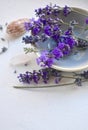 Fresh lavender floral in a bowl