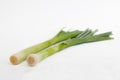 Fresh leek isolated on white background Royalty Free Stock Photo