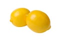 fresh lemon citrus fruit isolated on white background top view Royalty Free Stock Photo