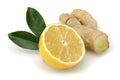 Fresh lemon with ginger