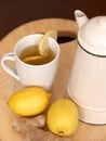 Fresh Lemon and Ginger Tea Royalty Free Stock Photo