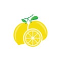 Fresh Lemon icon vector illustration Royalty Free Stock Photo