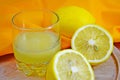 Fresh lemon juice. Royalty Free Stock Photo