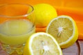 Fresh lemon juice. Royalty Free Stock Photo