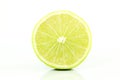 Fresh lemon lime citrus fruit slice closeup in white background Royalty Free Stock Photo