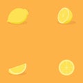 Four slice fresh lemon for design