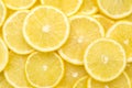 Fresh lemon slices pattern backgrond, close up